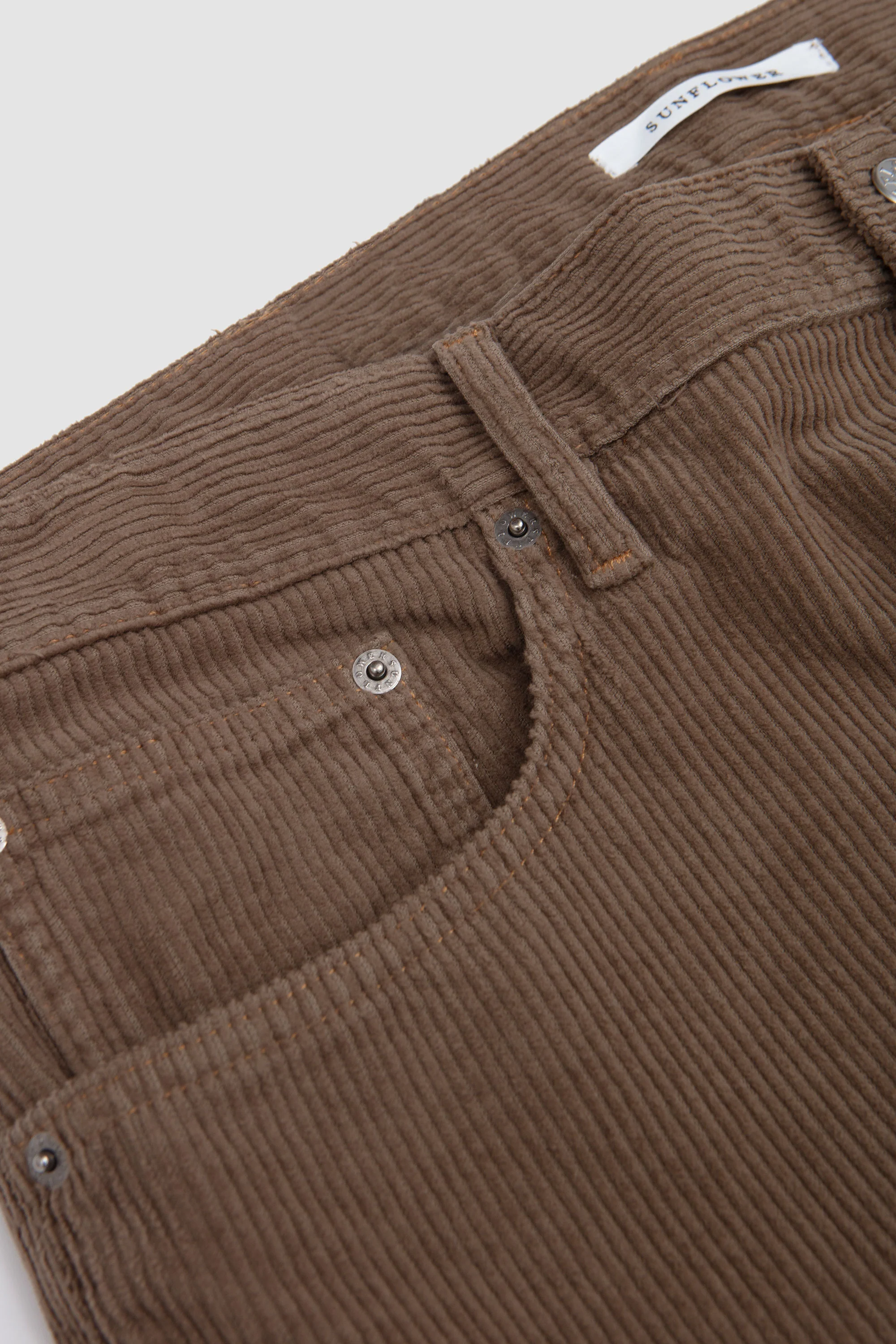 Loose Trousers Cord Taupe - Image 3
