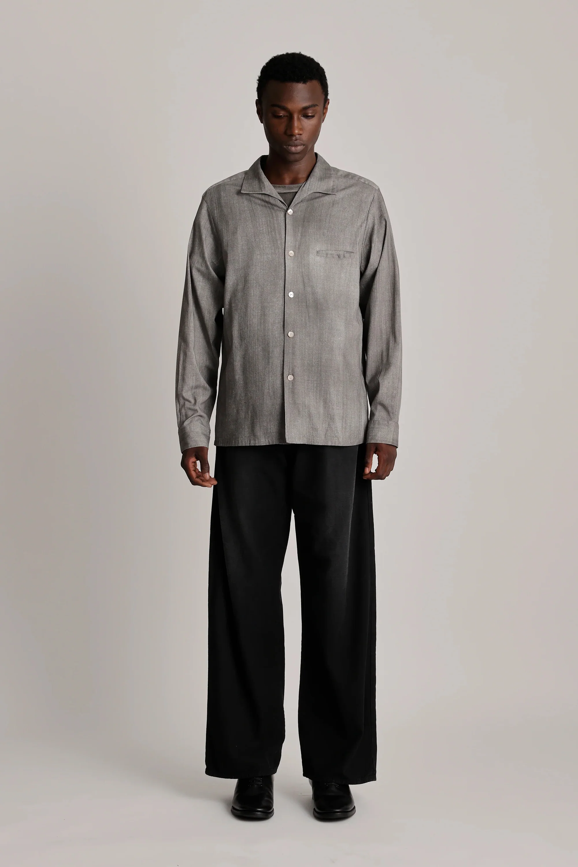 Lot.108 50S Italian Collar Shirt Hand Drawn Sumi - Image 2