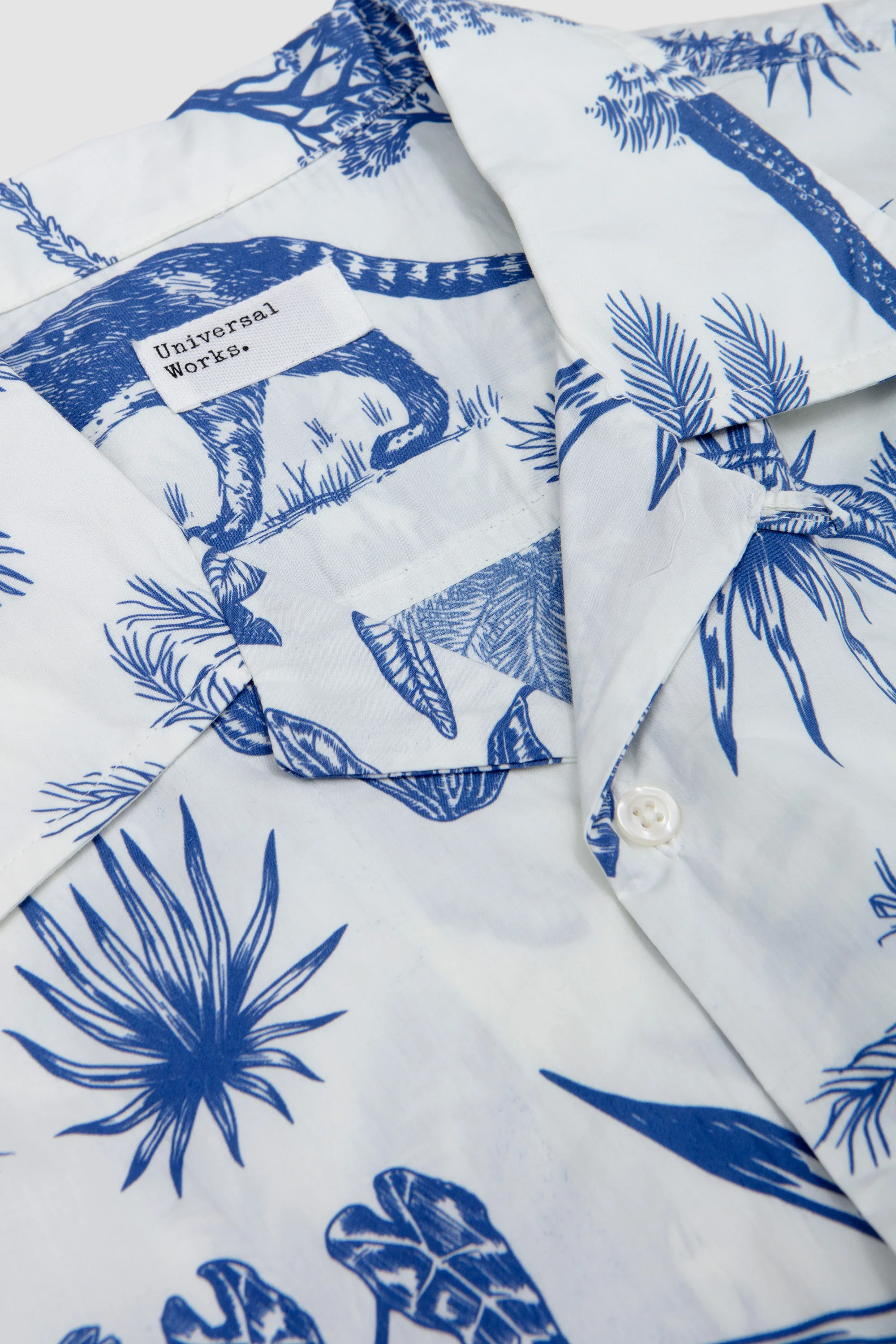 Camp Shirt Jungle Toile Poplin White - Image 3