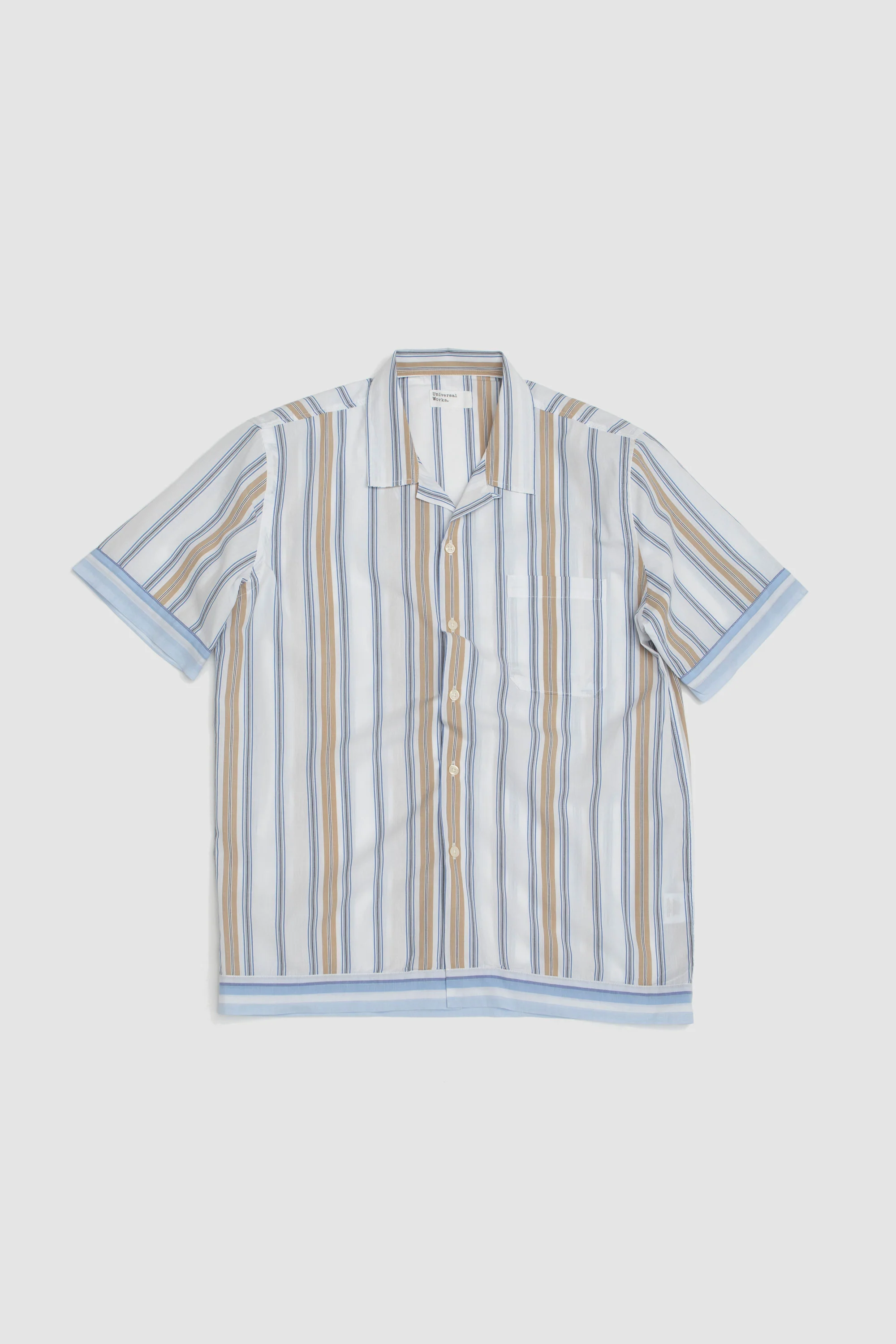 Dean Road Shirt Pop Stripe Three Blue/Sand - Image 2