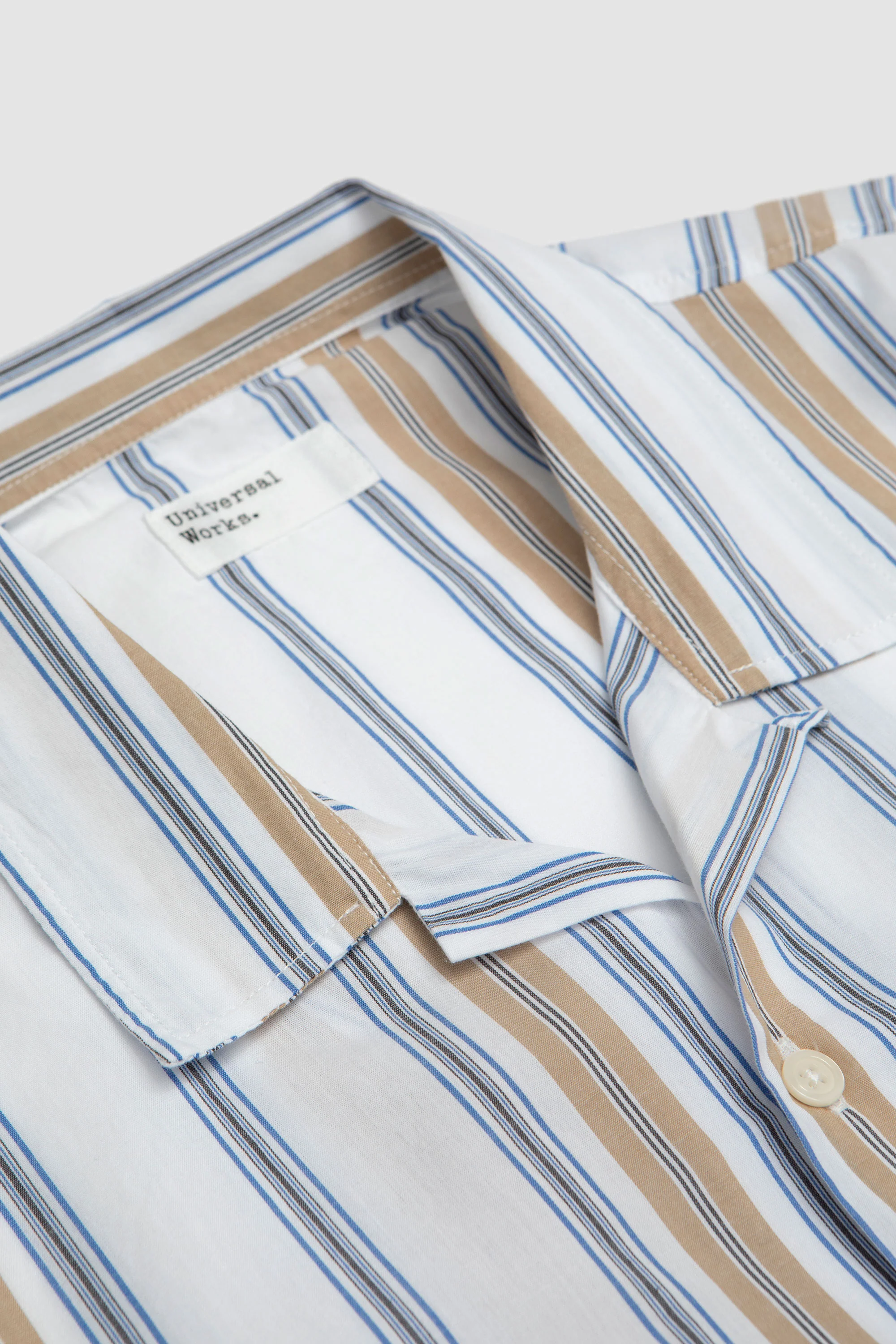 Dean Road Shirt Pop Stripe Three Blue/Sand - Image 3