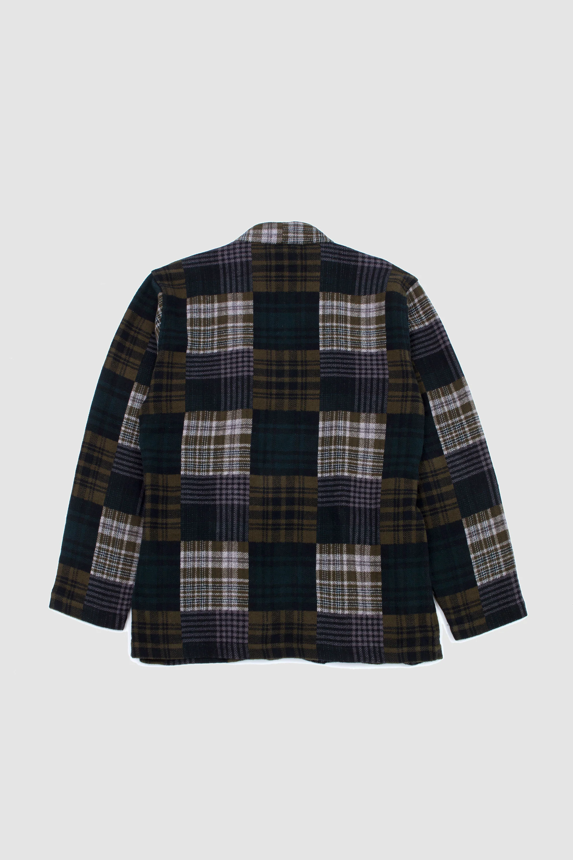 Kyoto Work Jacket Japanese Patchwork Green - Image 5