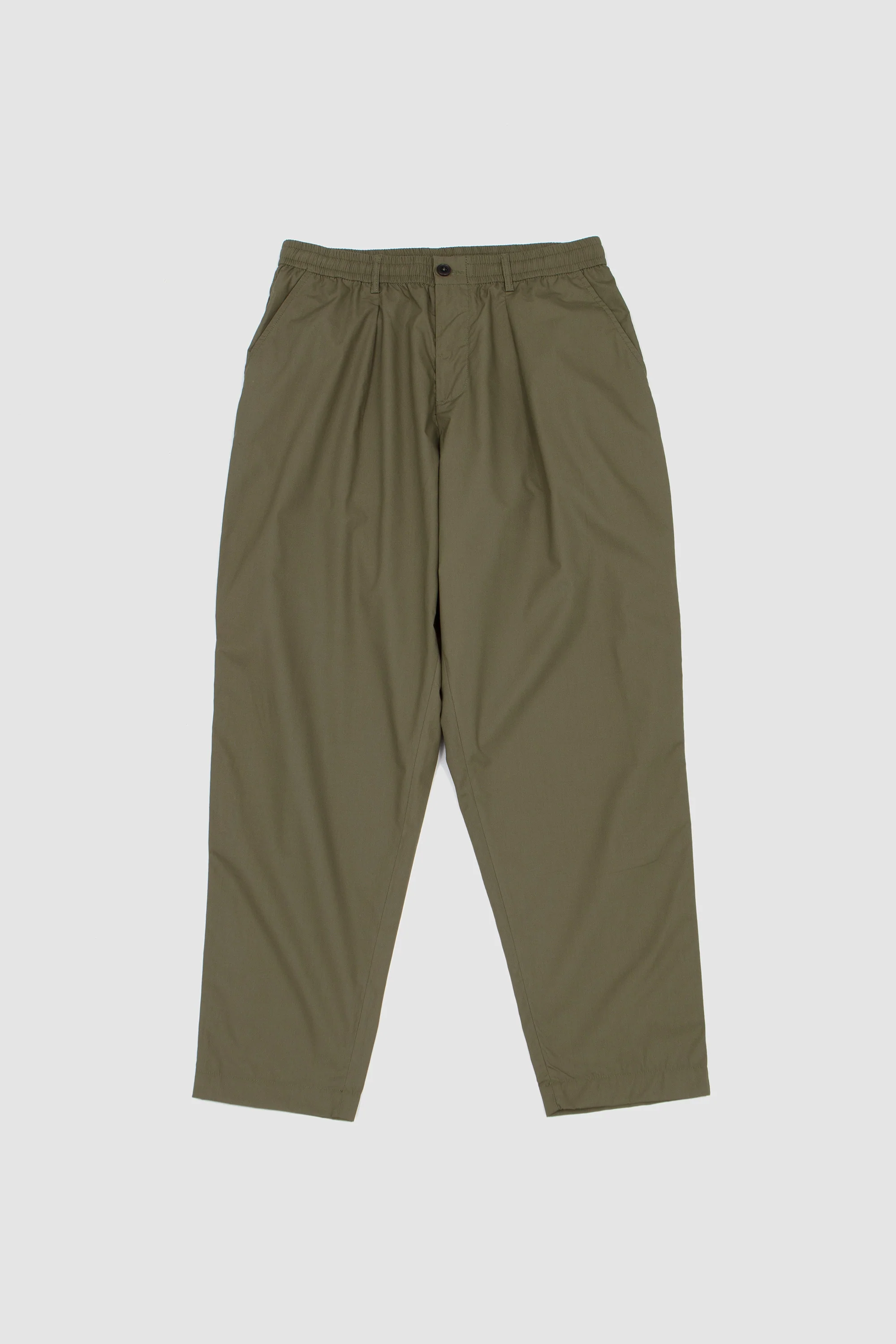 Pleated Track Pant Recycled Poly Tech Olive