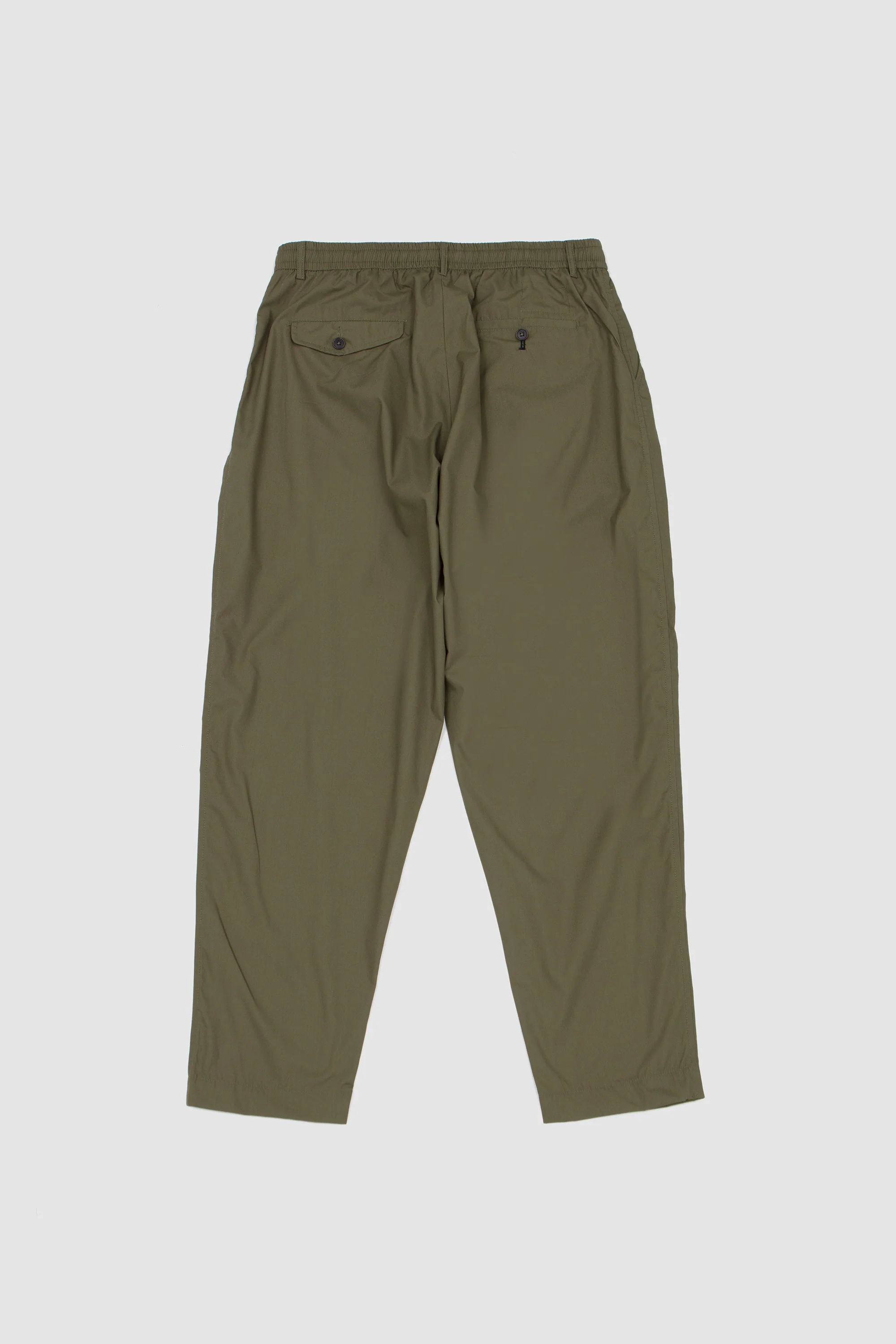 Pleated Track Pant Recycled Poly Tech Olive - Image 5