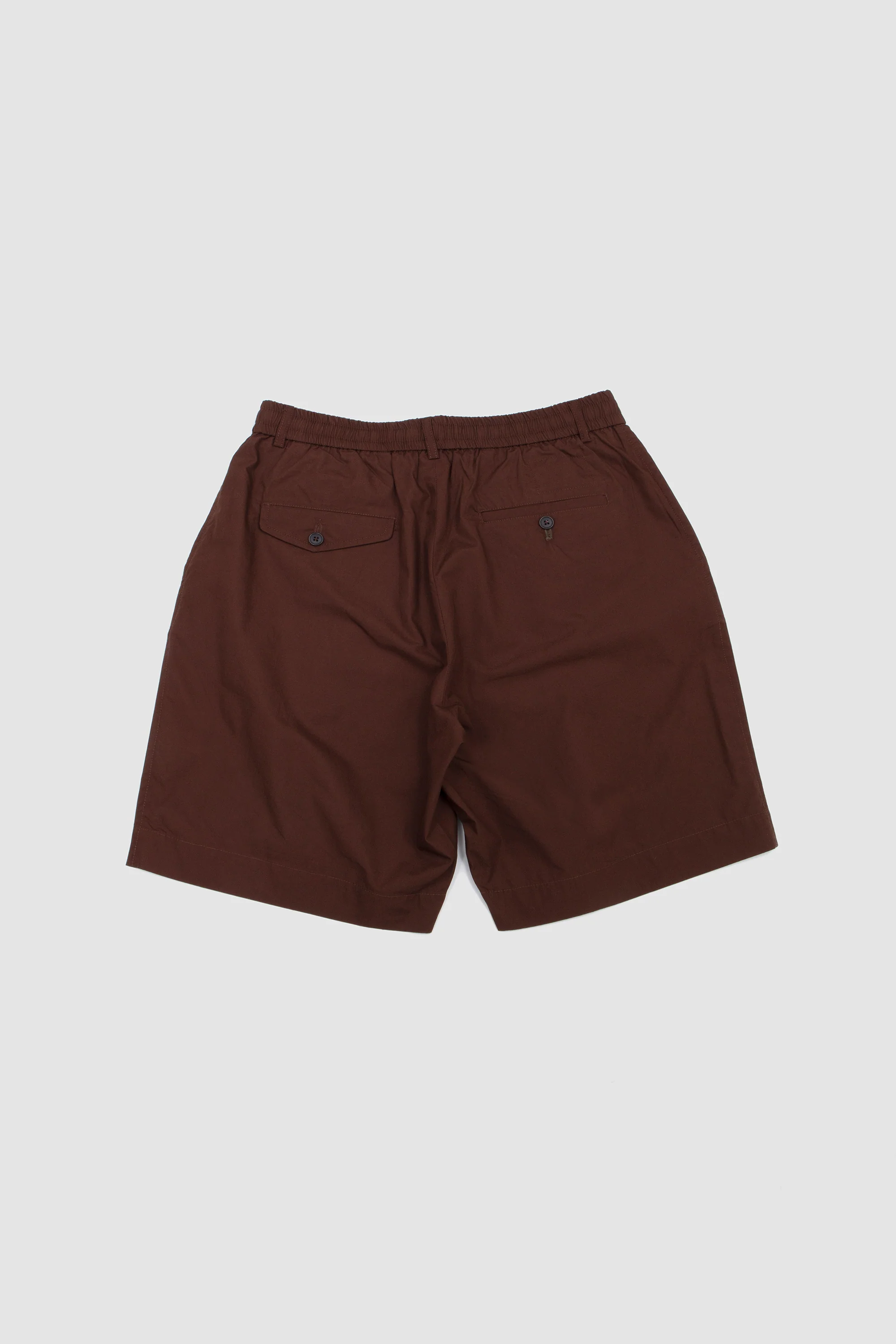 Pleated Track Short Peached Poplin Brown - Image 5