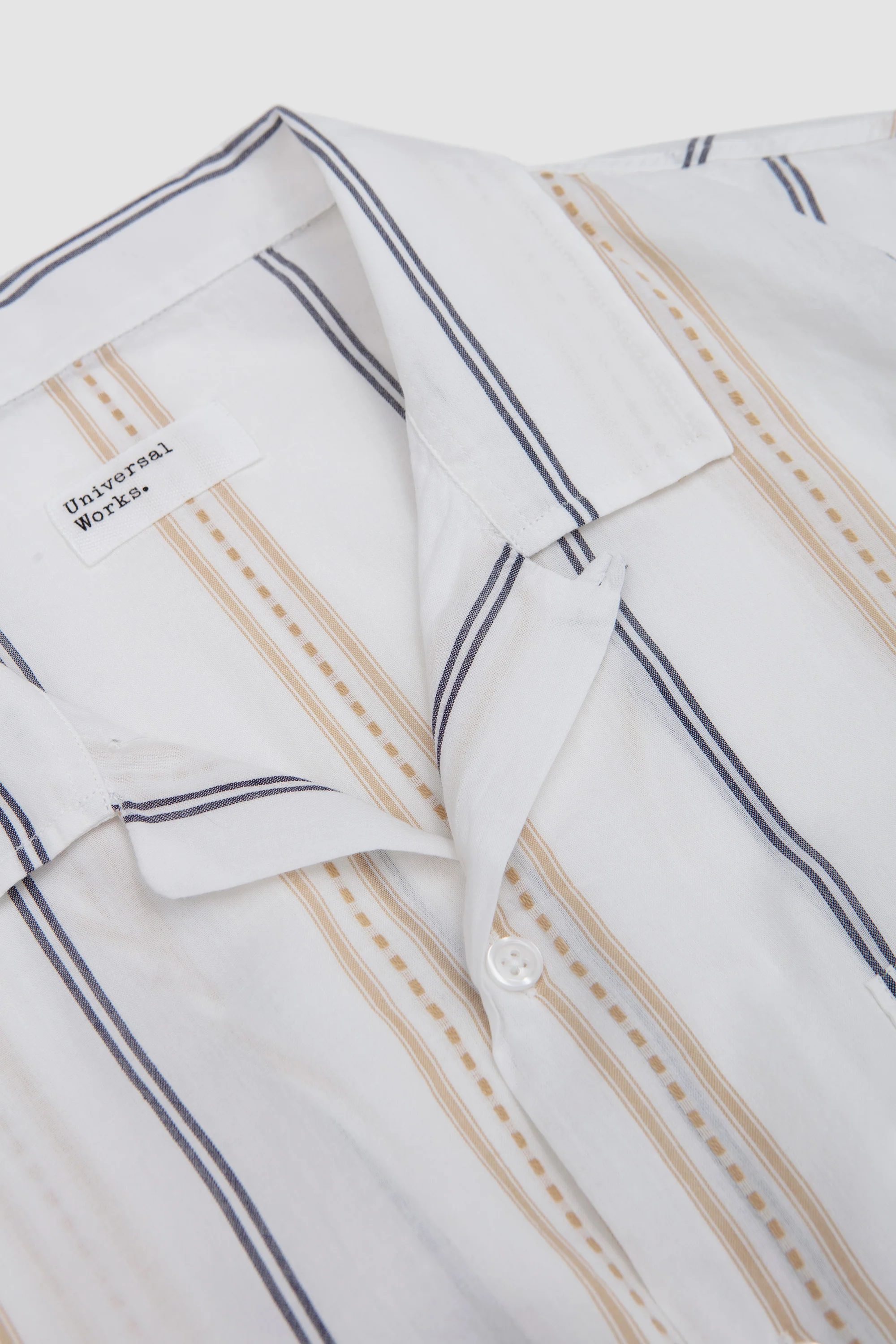 Road Shirt Hendrix Stripe Ecru/ Navy/ Sand - Image 3