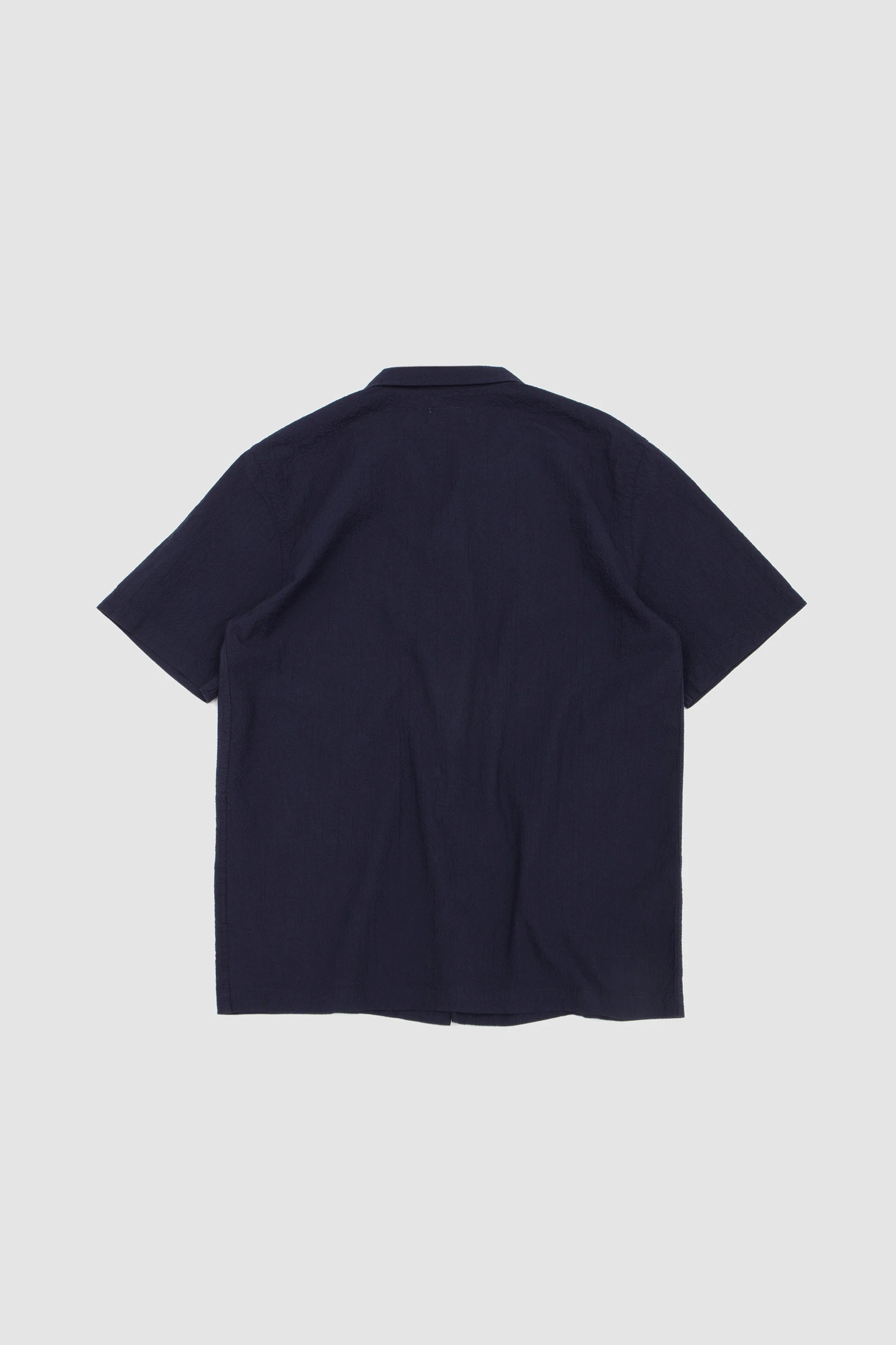Road Shirt Seersucker Shirting Navy - Image 5