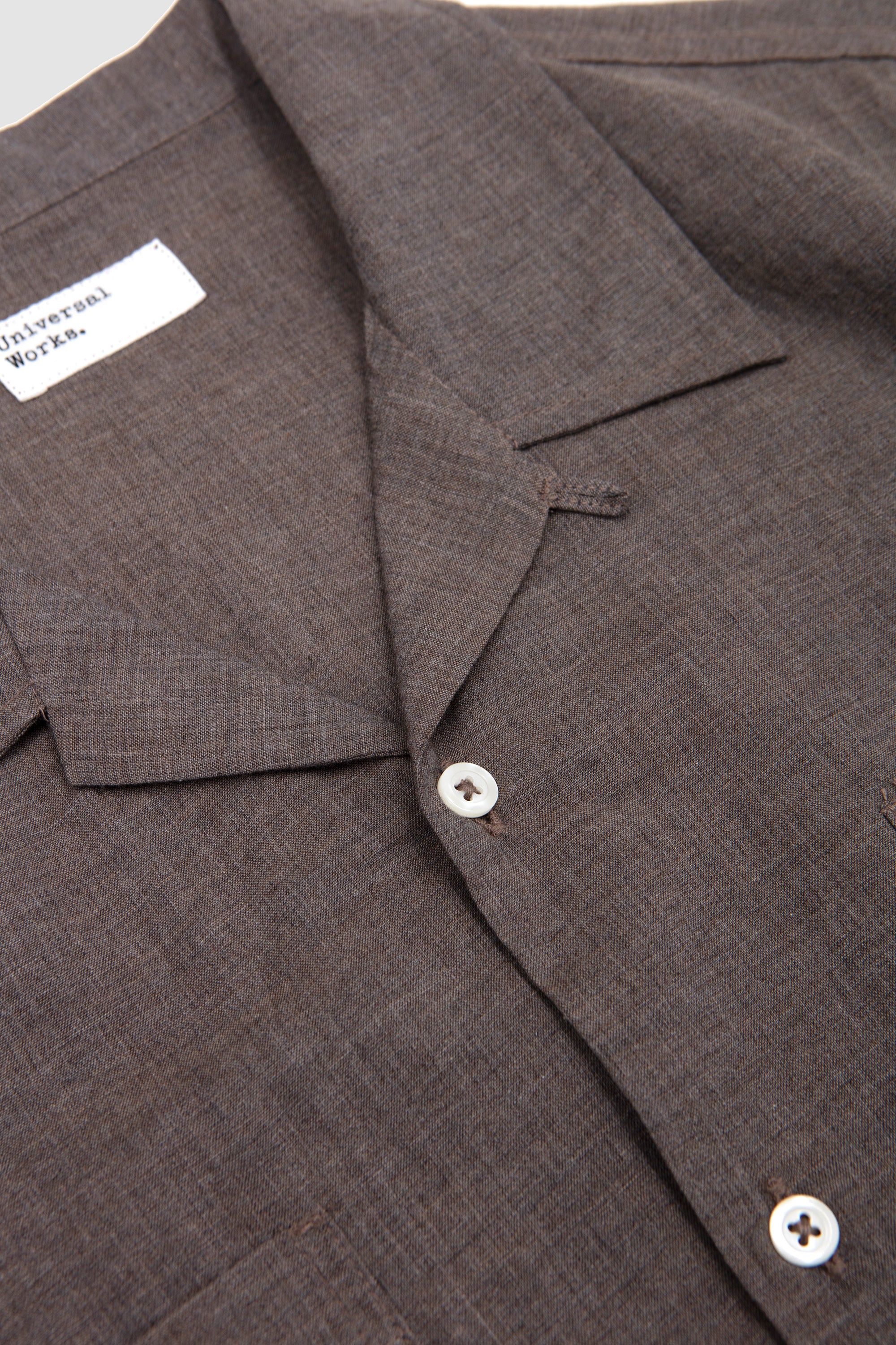 Sal Road Shirt Fine Org. Cotton Brown - Image 3