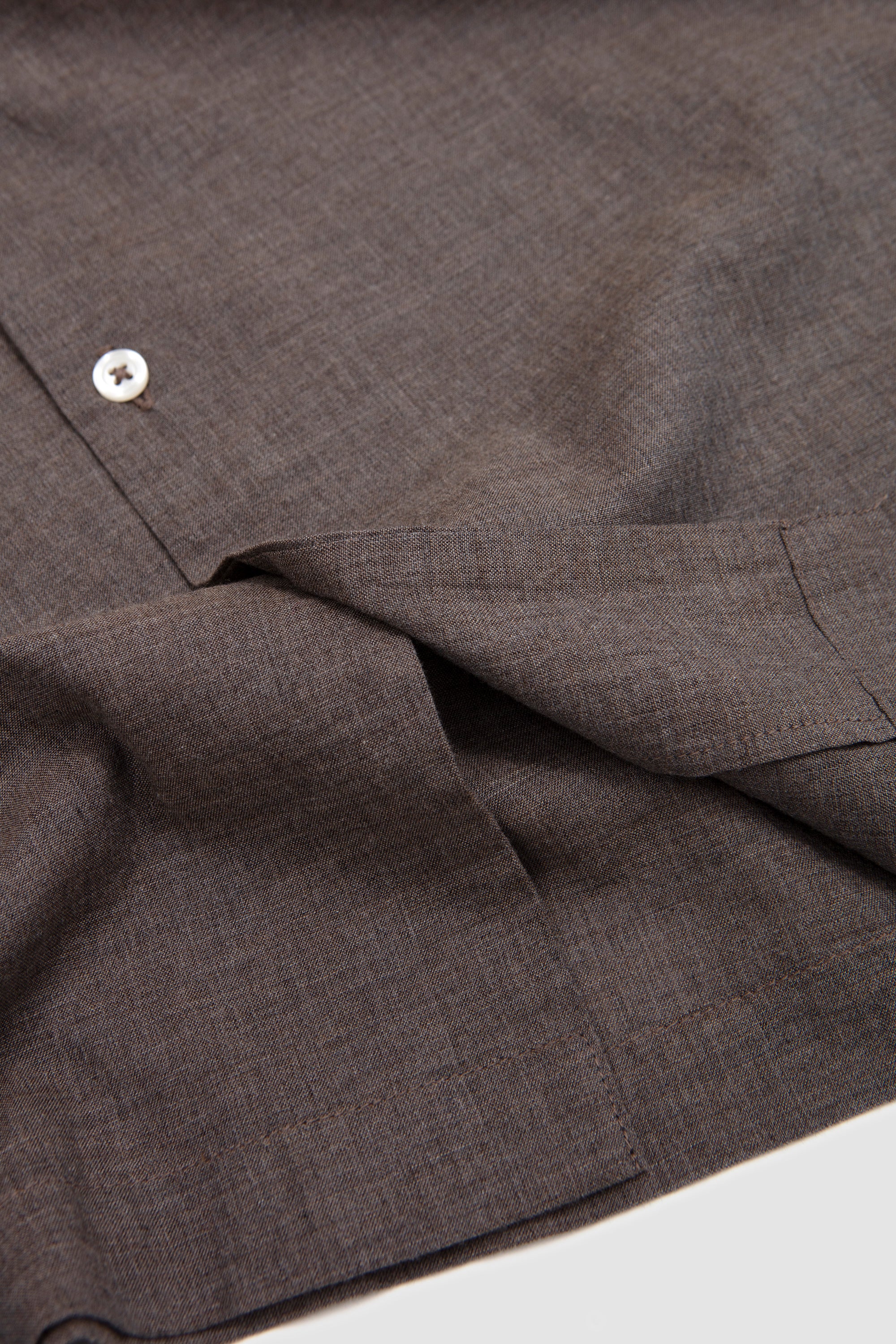 Sal Road Shirt Fine Org. Cotton Brown - Image 4