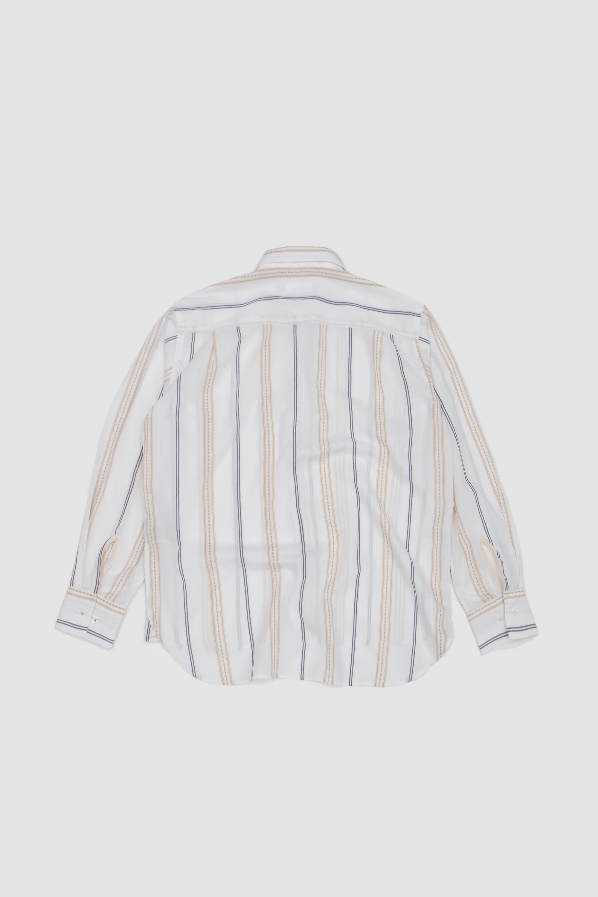 Square Pocket Shirt Hendrix Stripe Ecru/ Navy/ Sand - Image 5
