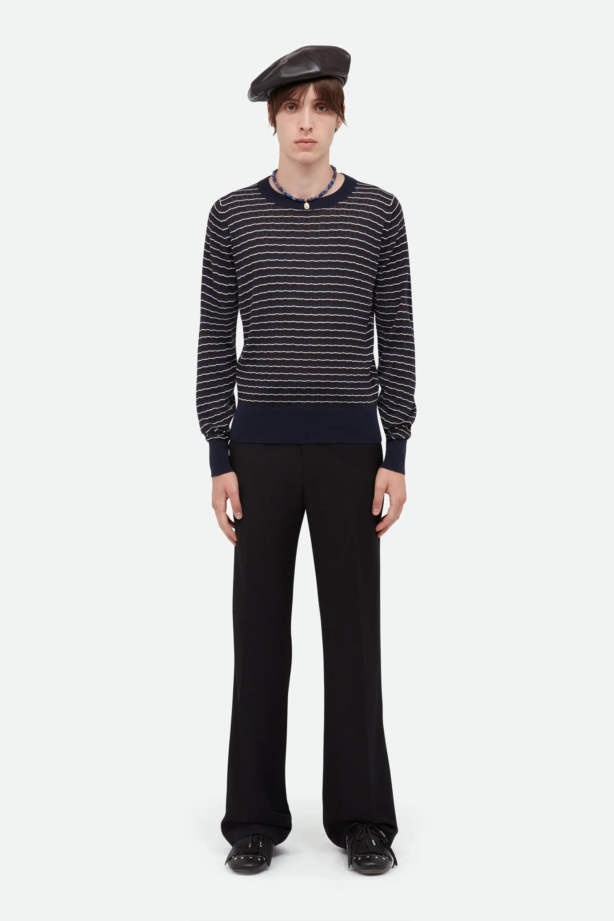 Ashby Jumper Navy/ Dark Brown/ Ivory - Image 3