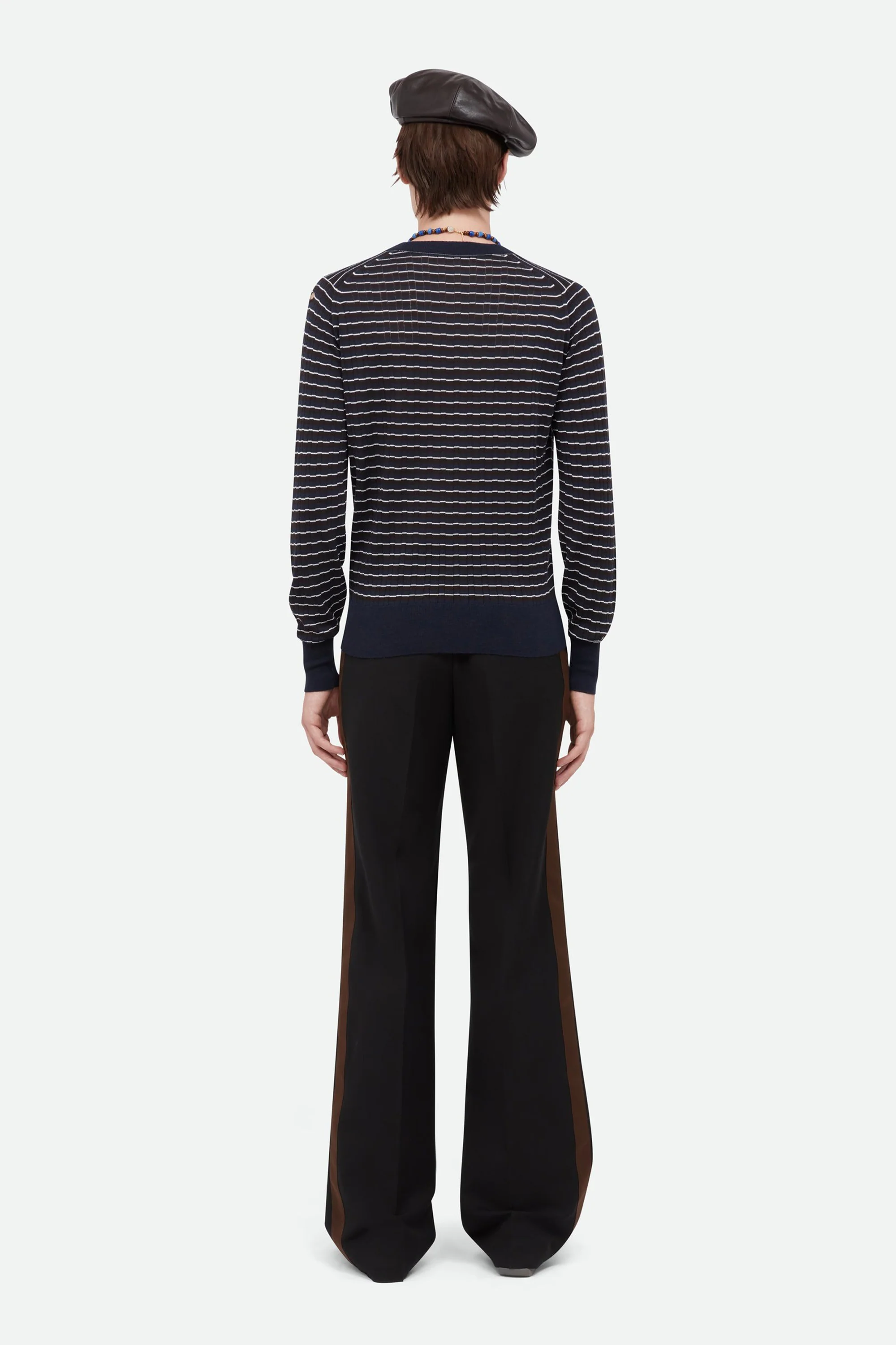 Ashby Jumper Navy/ Dark Brown/ Ivory - Image 4