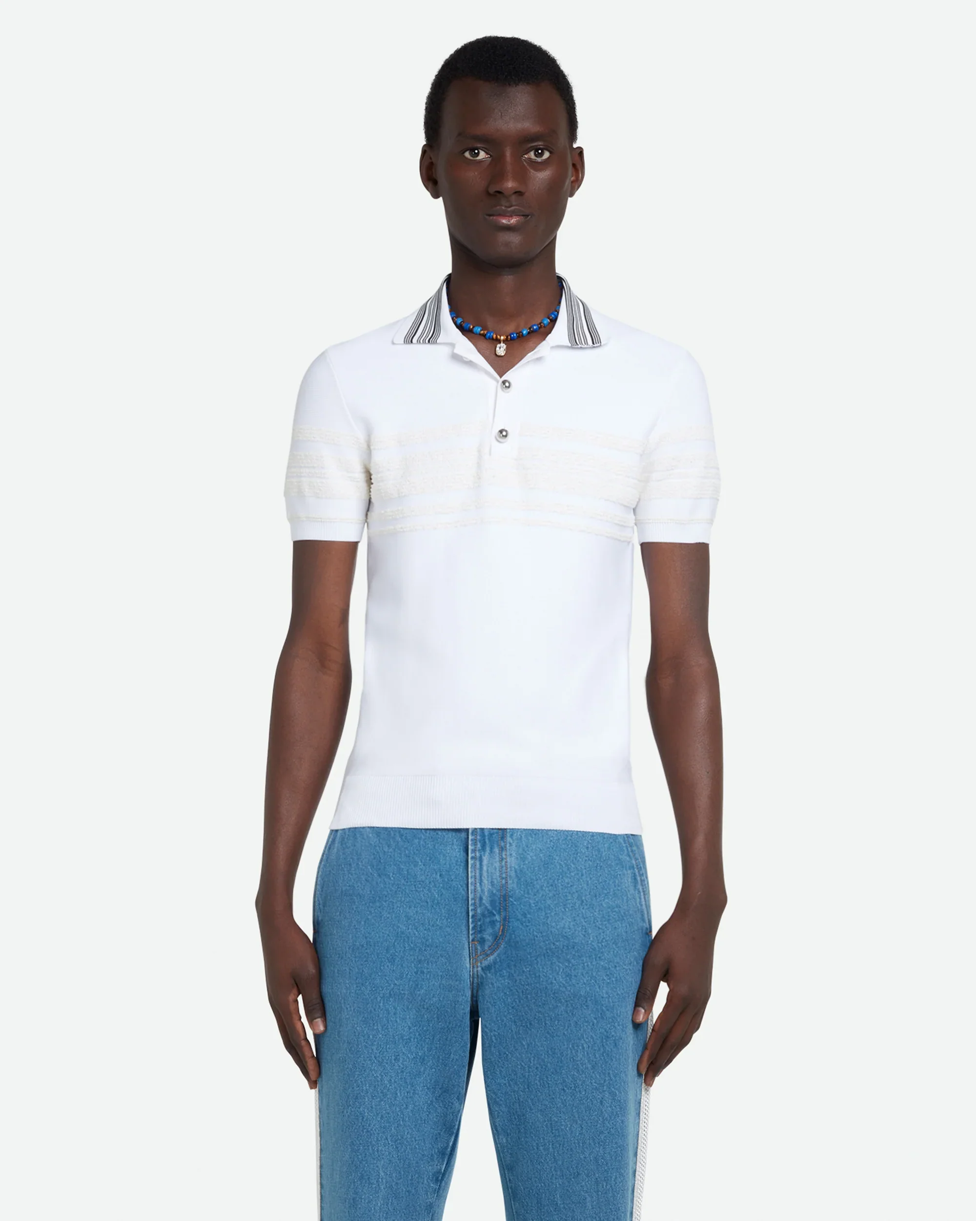 Dawn Knit Polo White/Ivory - Image 7