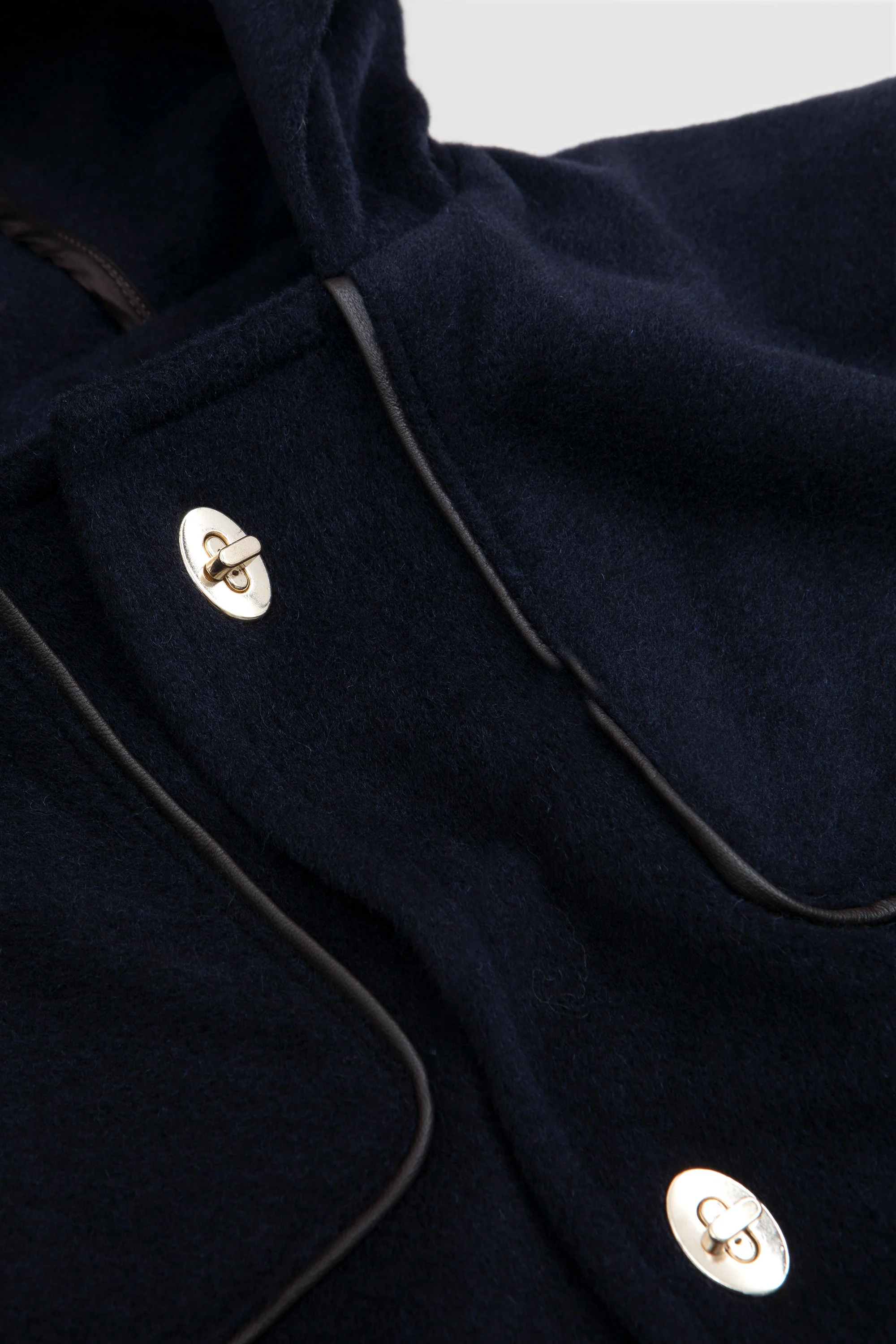 Library Duffle Coat Heavy Wool Navy - Image 3