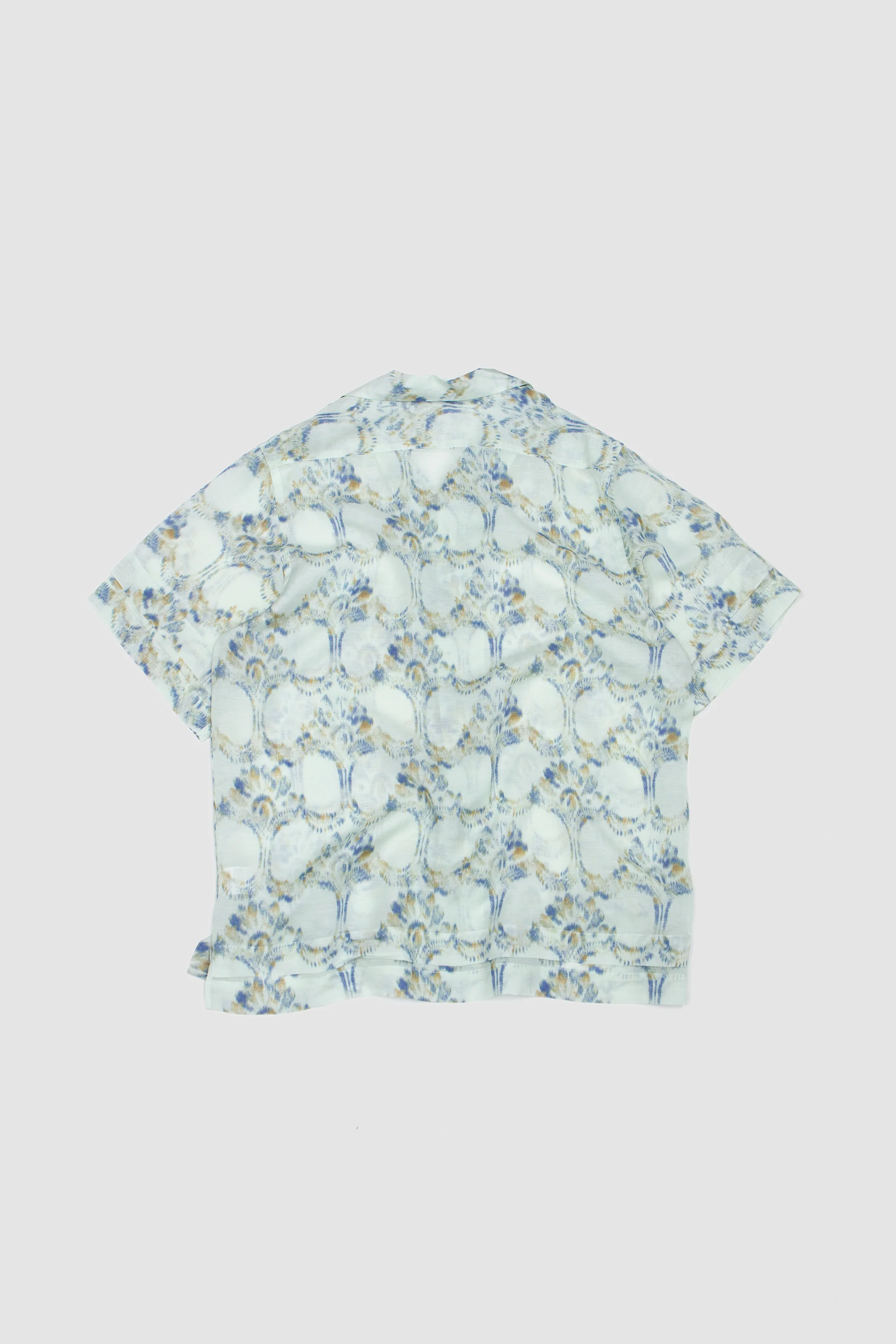 Lotus Bowling Shirt Pale Teal/ Olive/ Lavender - Image 5