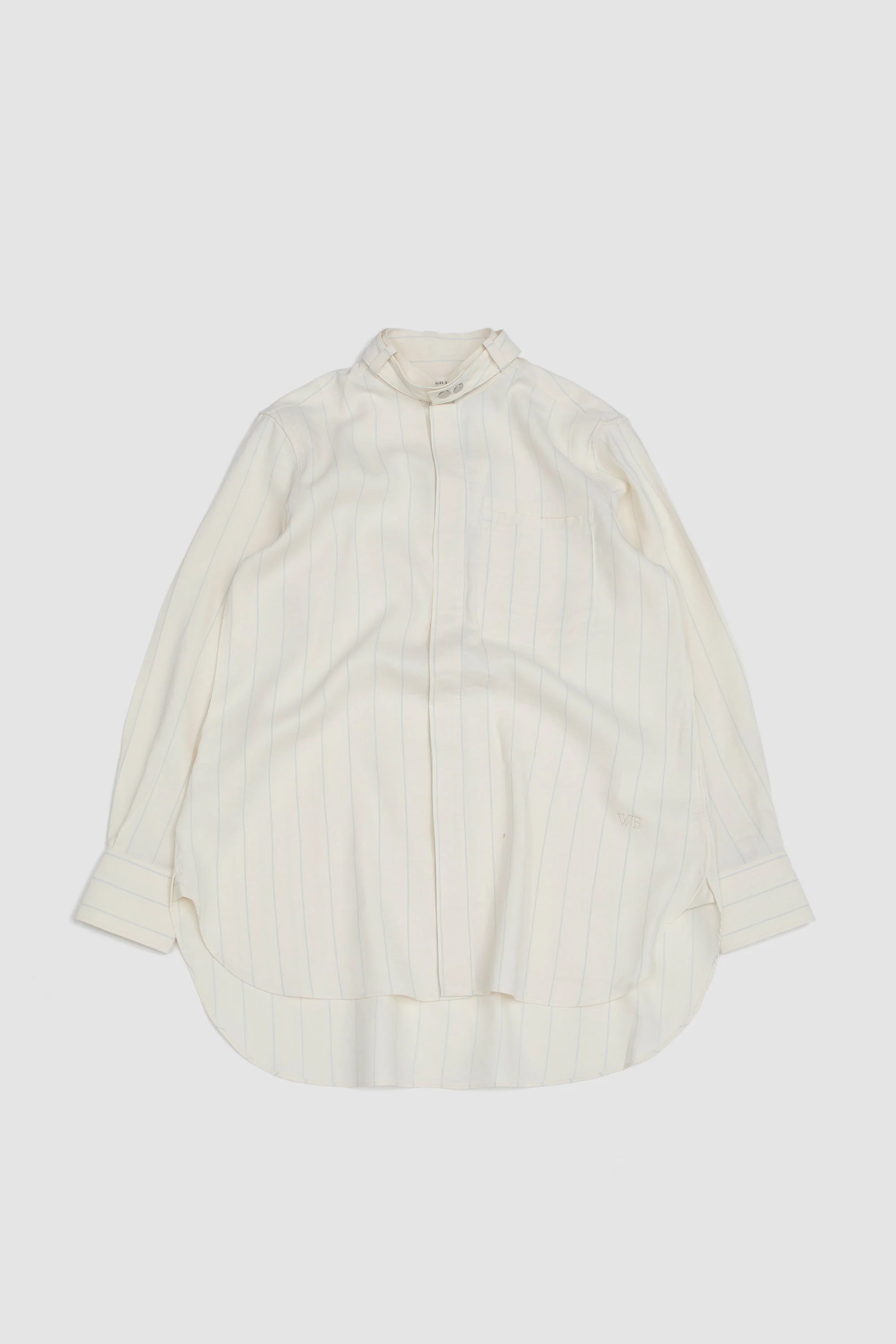 Portrait Shirt White/ Blue